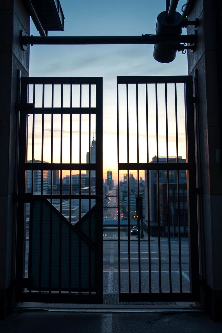 Urban Industrial Design Gate - 24 Driveway Gate Ideas