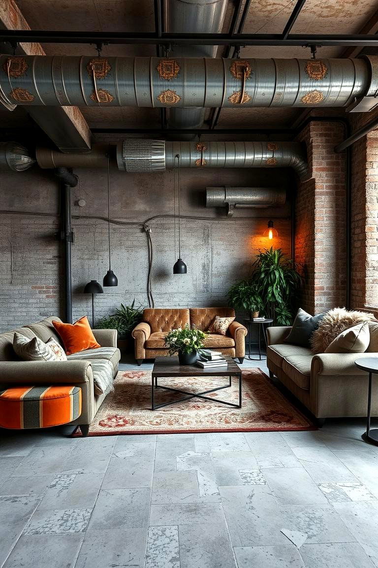 Urban Industrial Fusion - 24 Mismatched Sofas in Living Room Ideas