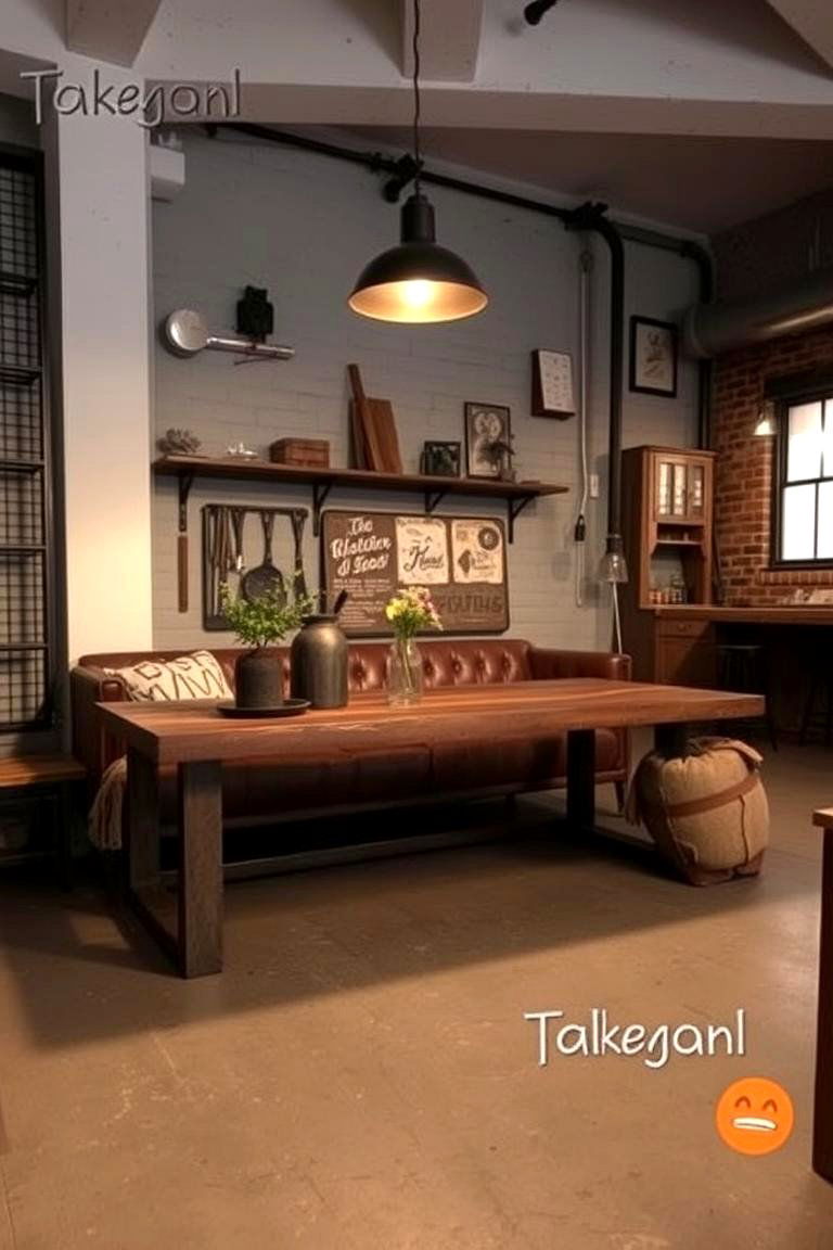 Urban Industrial Style - 24 Sofa Table Decor Ideas