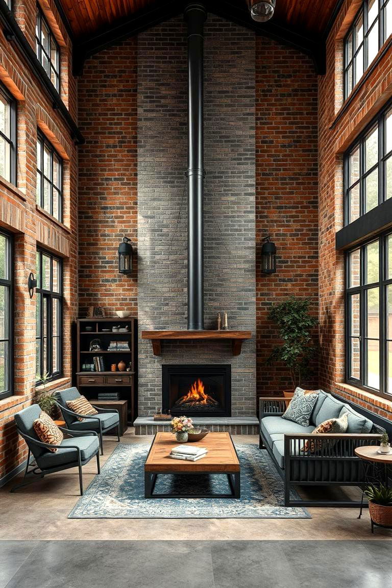 Urban Industrial Sunroom - 24 Sunroom With Fireplace Ideas