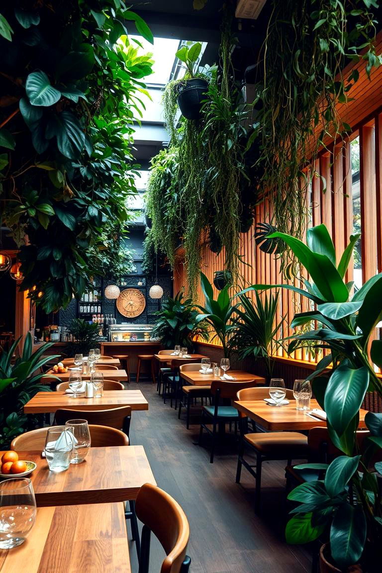 Urban Jungle Oasis - 24 Restaurant Interior Design Ideas