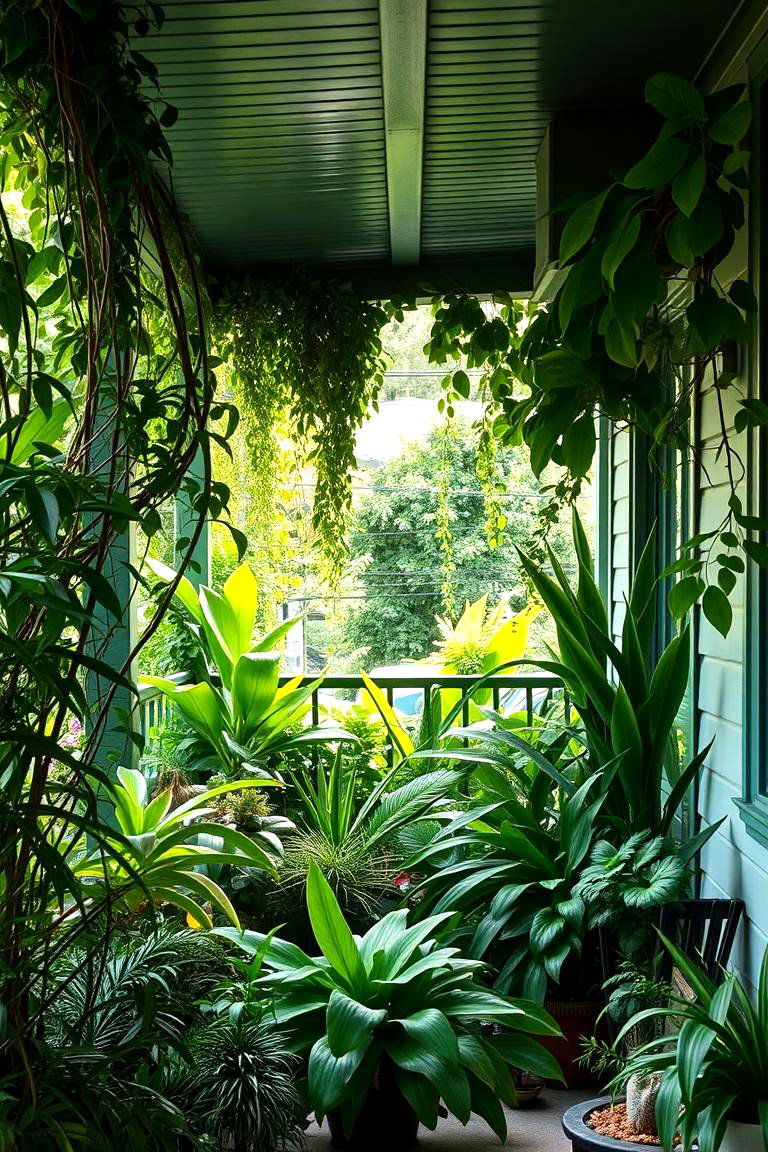 Urban Jungle Oasis - 24 Small Porch Ideas