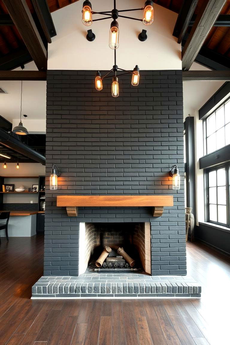 Urban Loft Appeal - 24 Black Shiplap Fireplace Ideas