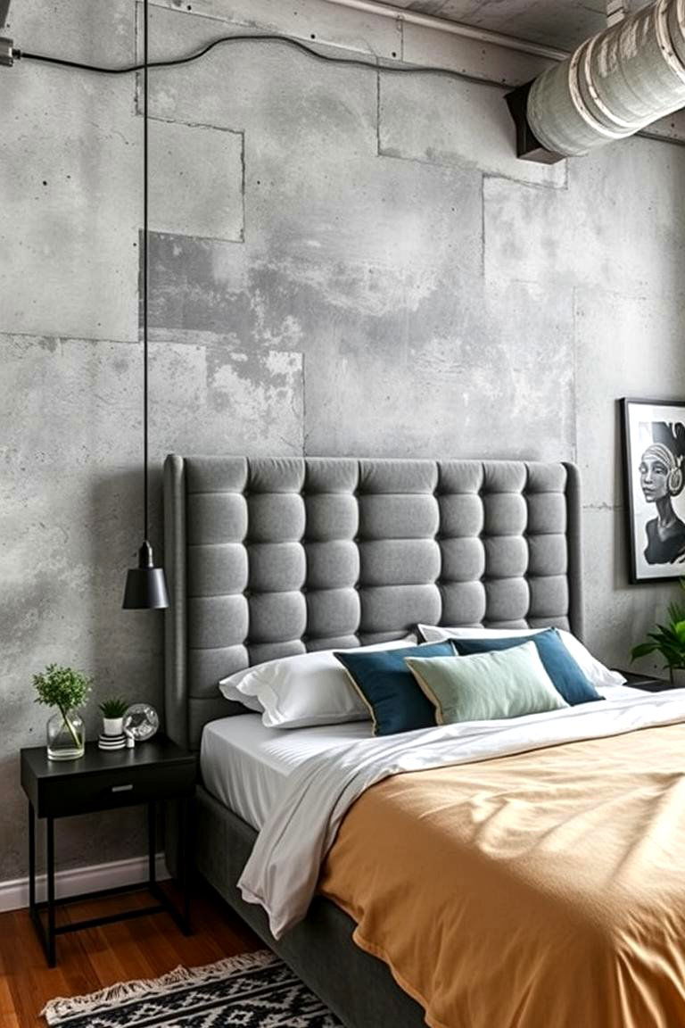 Urban Loft Grey Vibes - 24 Grey Headboard Bedroom Ideas