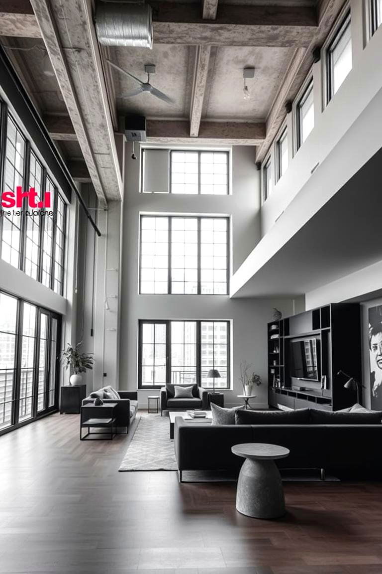 Urban Loft Inspiration - 24 Black and White Living Room Ideas