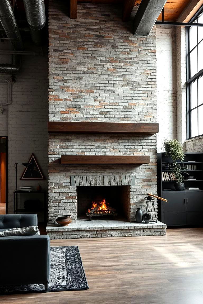 Urban Loft Inspiration - 24 Black and White Fireplace Ideas