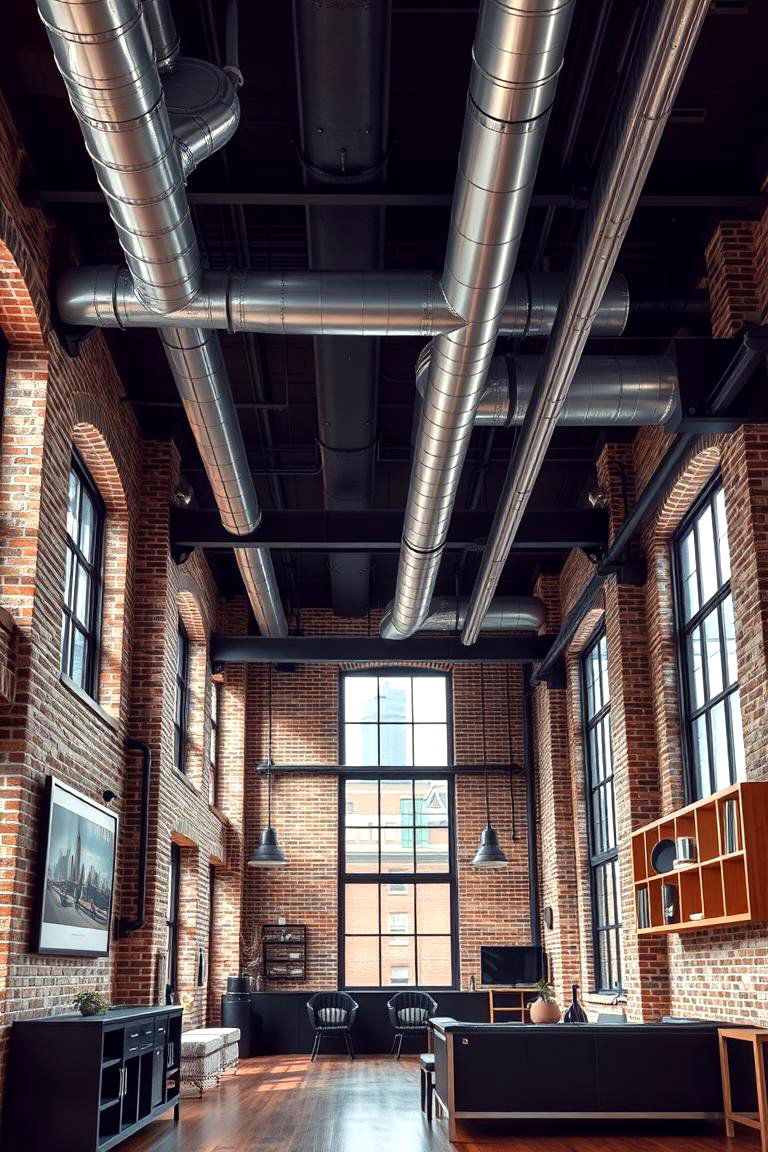 Urban Loft Living with Industrial Charm - 24 Black and Brown Interior Design Ideas