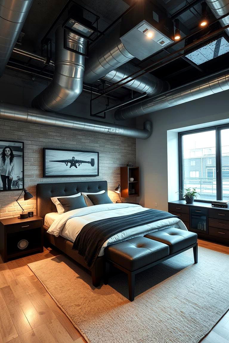 Urban Loft Man Cave - 24 Man Cave Bedroom Ideas