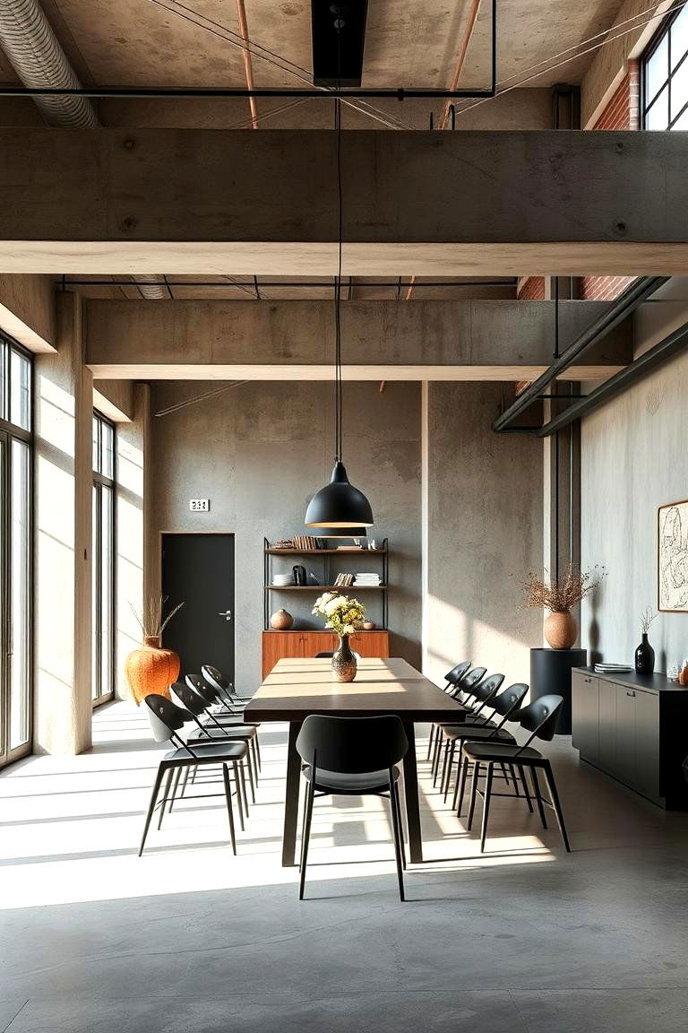 Urban Loft Minimalism - 24 Industrial Dining Room Ideas