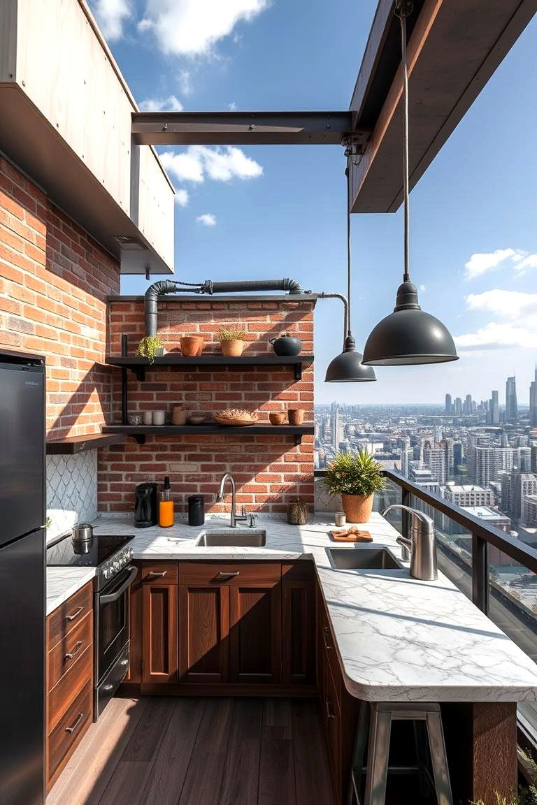 Urban Loft Rooftop Kitchen - 24 Luxury Outdoor Kitchen Ideas
