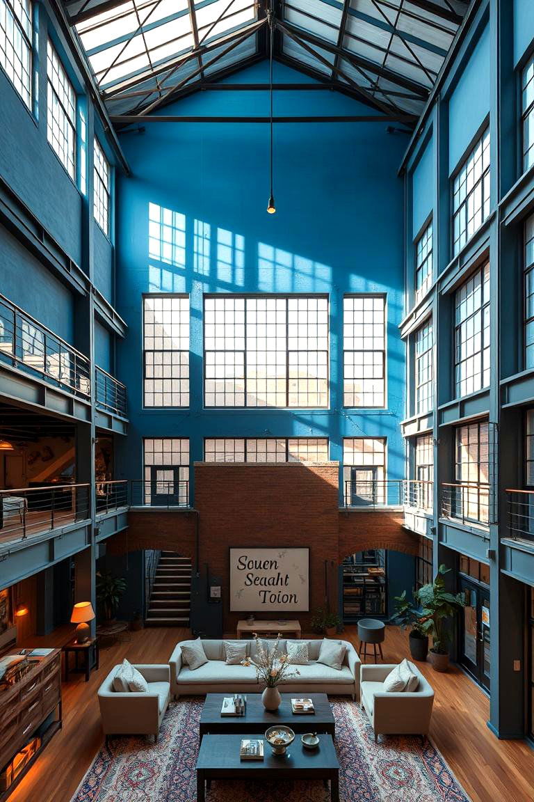 Urban Loft Serenity - 24 blue and beige bedroom ideas