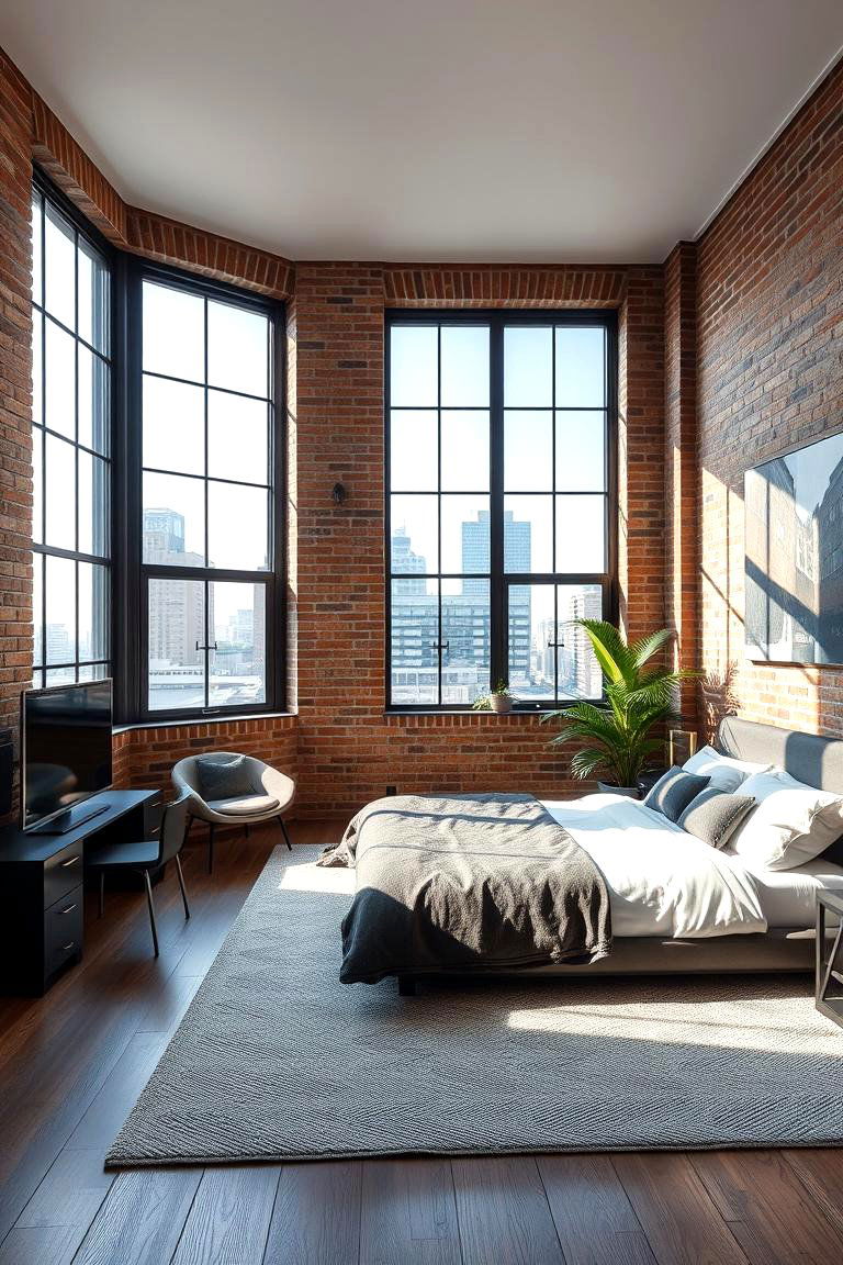 Urban Loft Style Bedroom - 24 Bedroom Decor Ideas