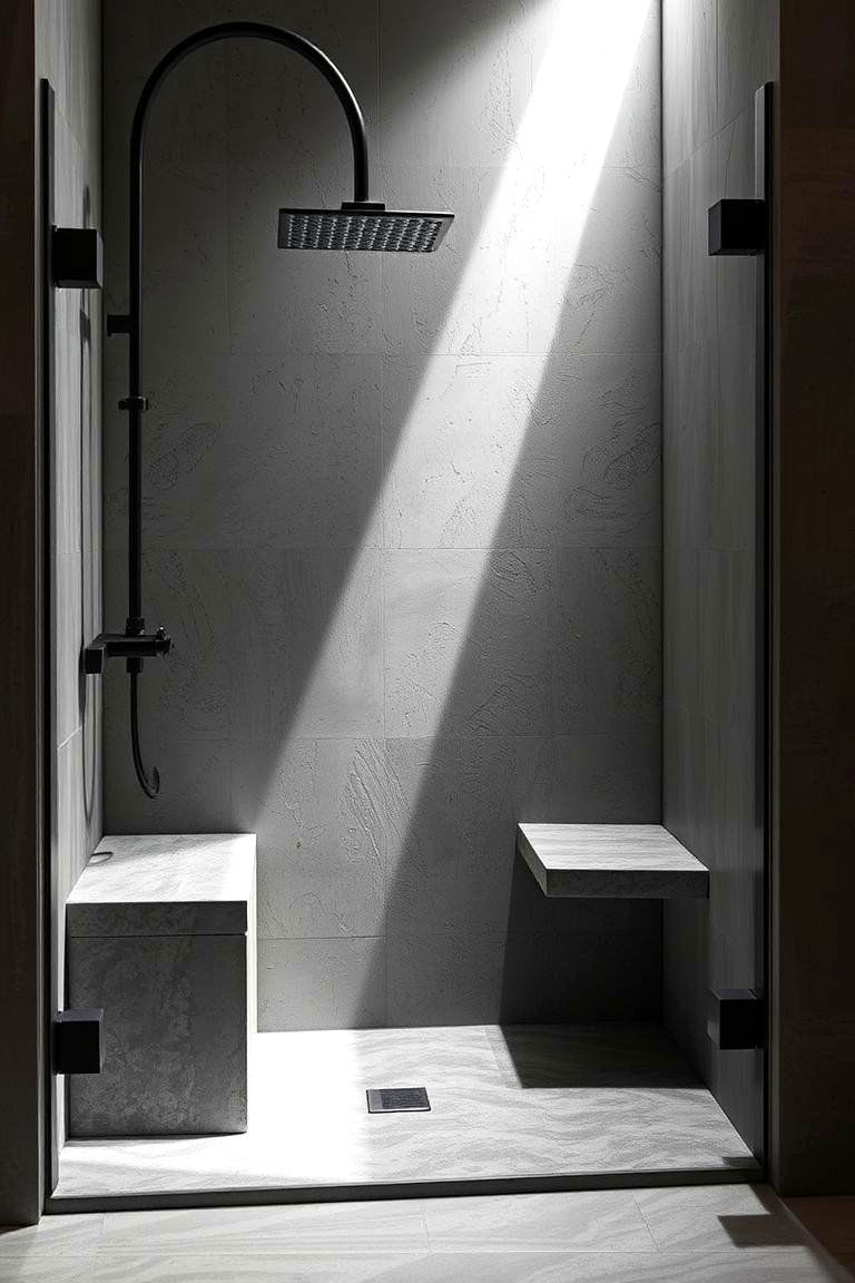 Urban Loft Style Shower Bench - 24 Walk in Shower Ideas With Bench