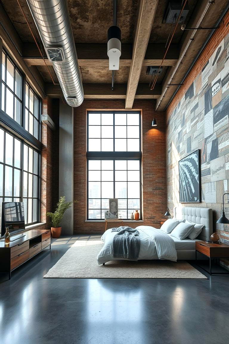 Urban Loft Vibes - 24 Large Bedroom Design Ideas