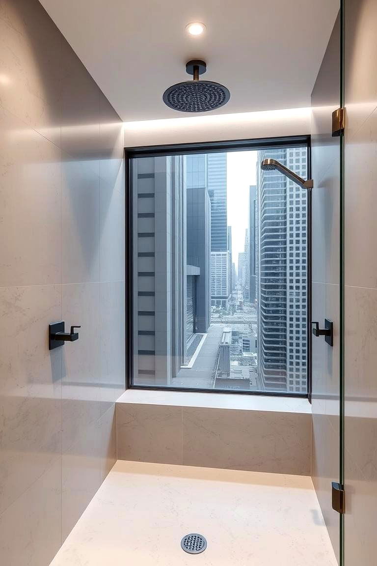 Urban Minimalist Vibe - 24 Corner Shower Ideas
