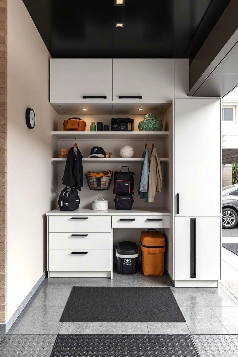 Urban Modern Car Porch with Storage - 24 Car Porch Design Ideas
