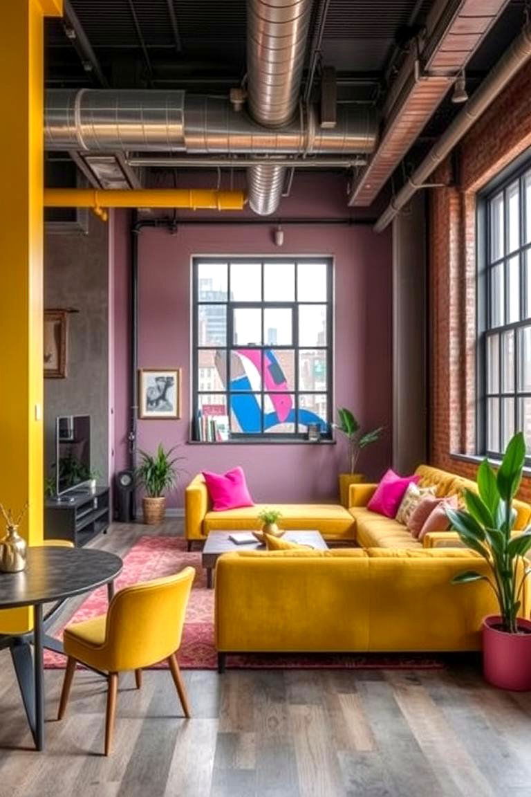 Urban Modern Statements with Colorful Accents - 24 How to Decorate With Yellow and Pink