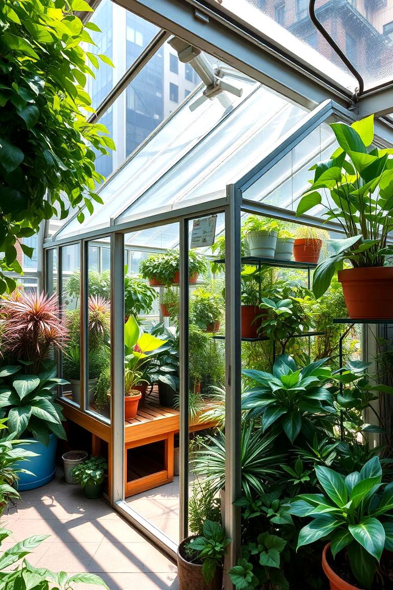 Urban Oasis Corner Greenhouse - 24 Corner Greenhouse Ideas