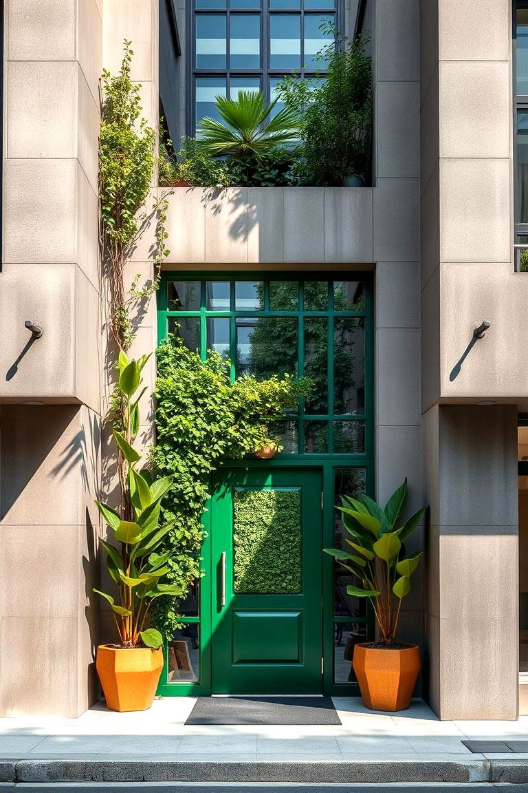 Urban Oasis Green Door - 24 Green Front Door Ideas