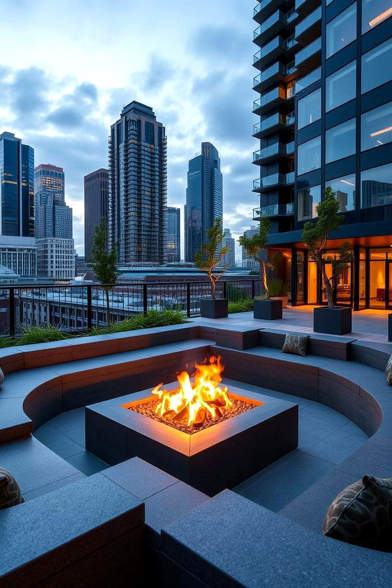 Urban Oasis Sunken Fire Pit - 24 Sunken Fire Pit Ideas