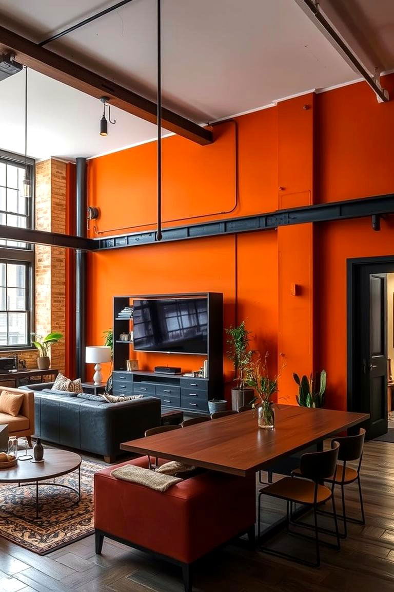 Urban Orange Edge - 24 Orange Accent Wall Ideas