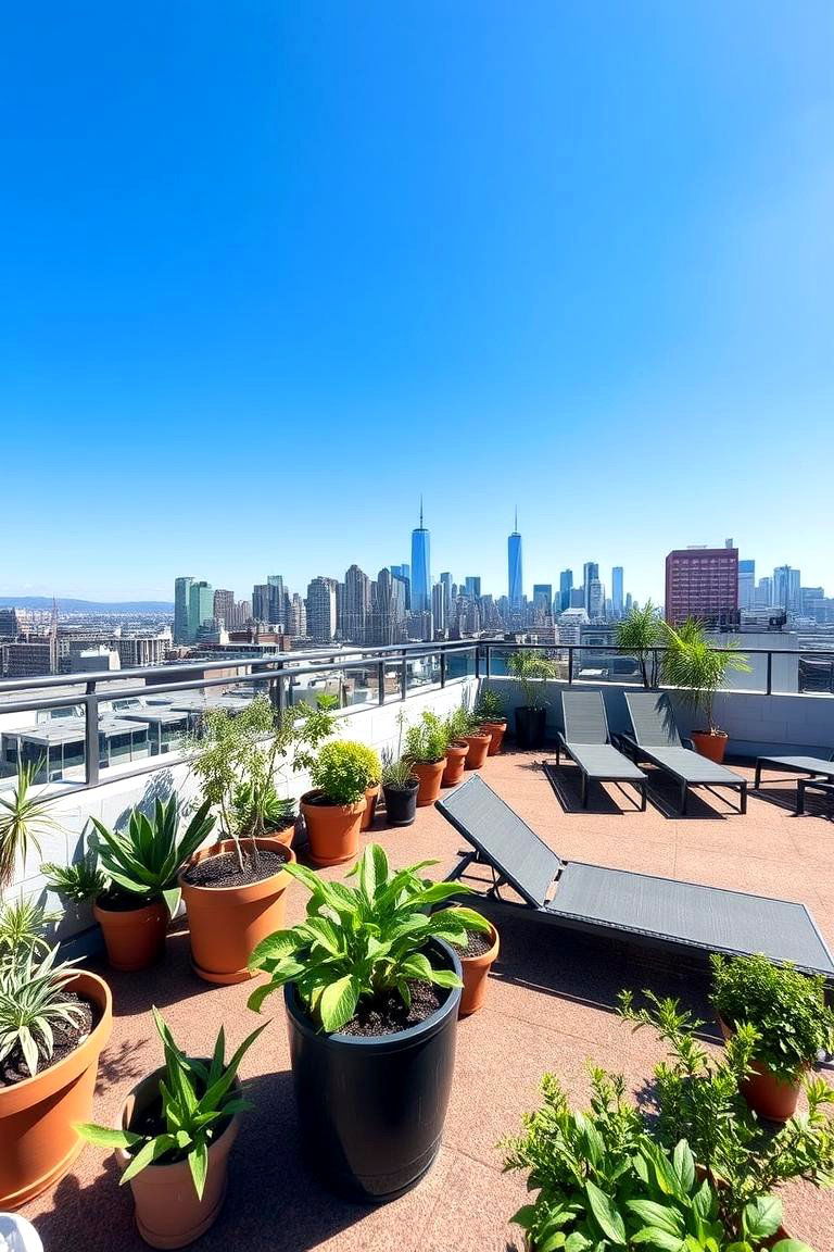 Urban Rooftop Garden - 24 Modern Small Garden Ideas
