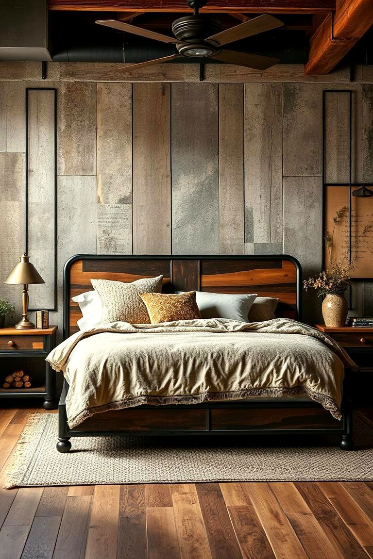 Urban Rustic Fusion - 24 Industrial Bedroom Ideas