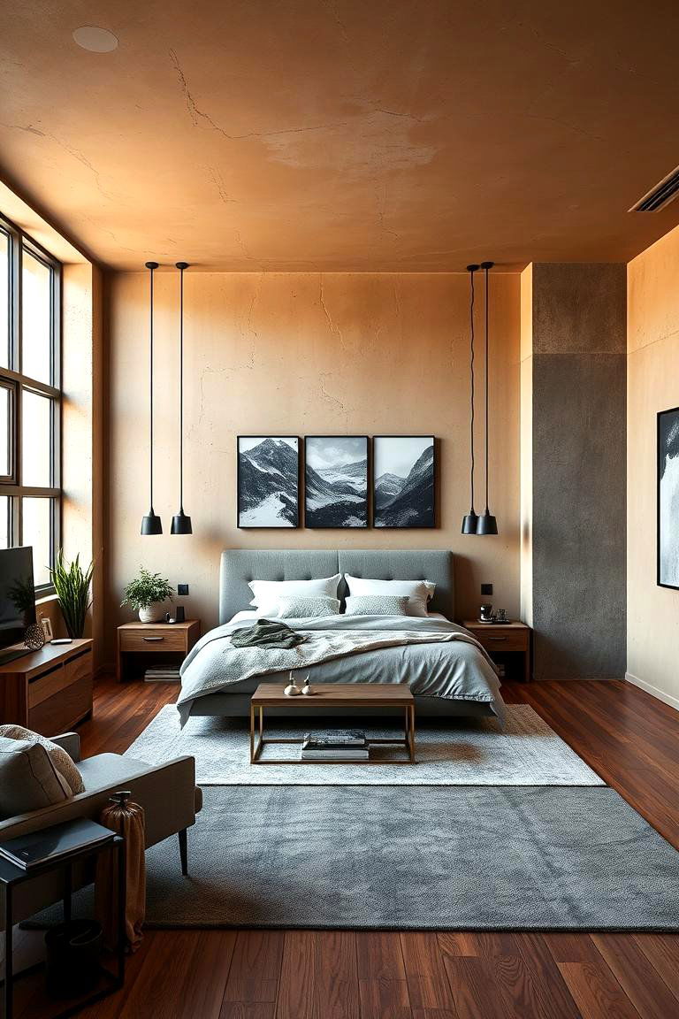 Urban Tan and Concrete Style - 24 Tan Bedroom Ideas