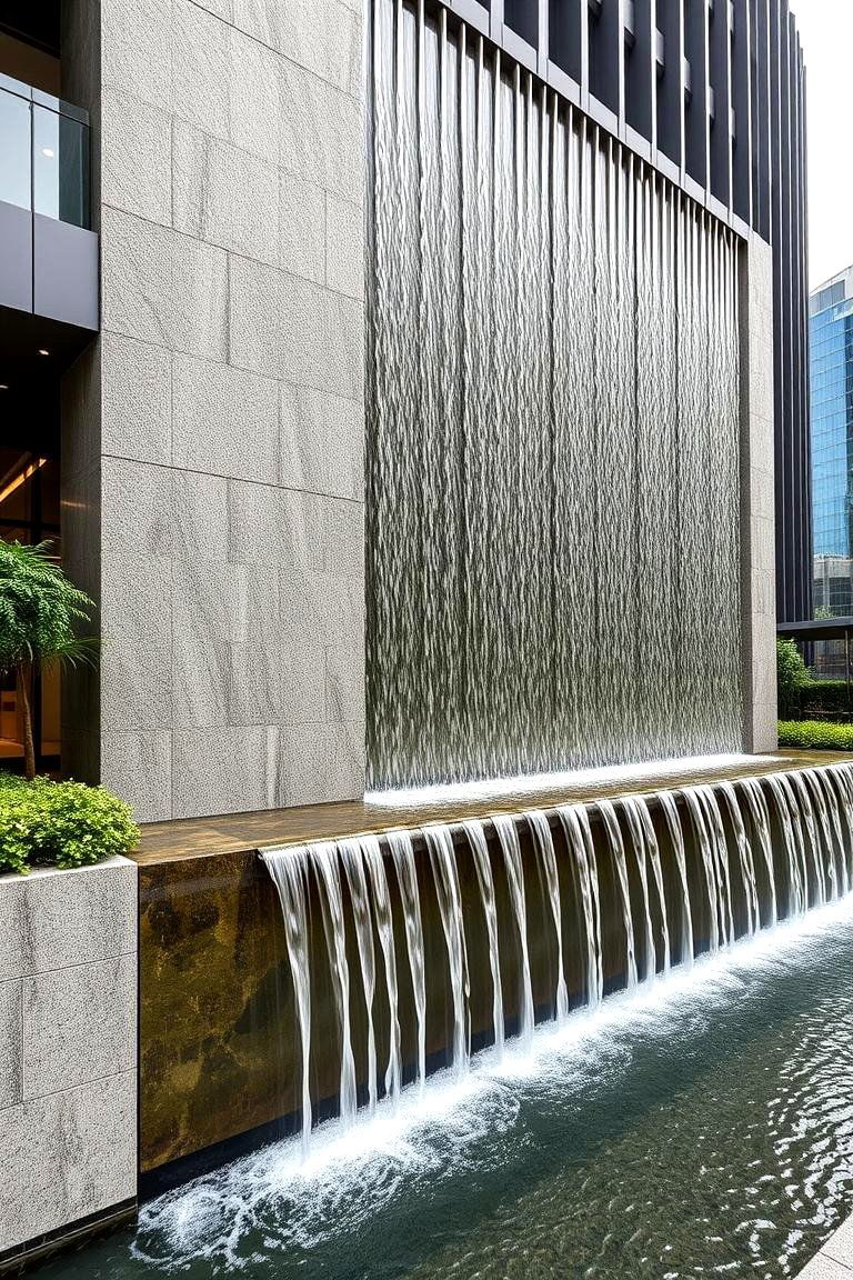Urban Water Wall Design - 24 Water Feature Ideas