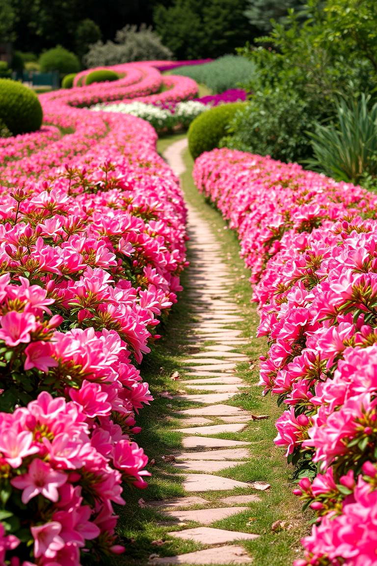 Use Azaleas to Frame a Garden Path - 24 Azalea Garden Ideas