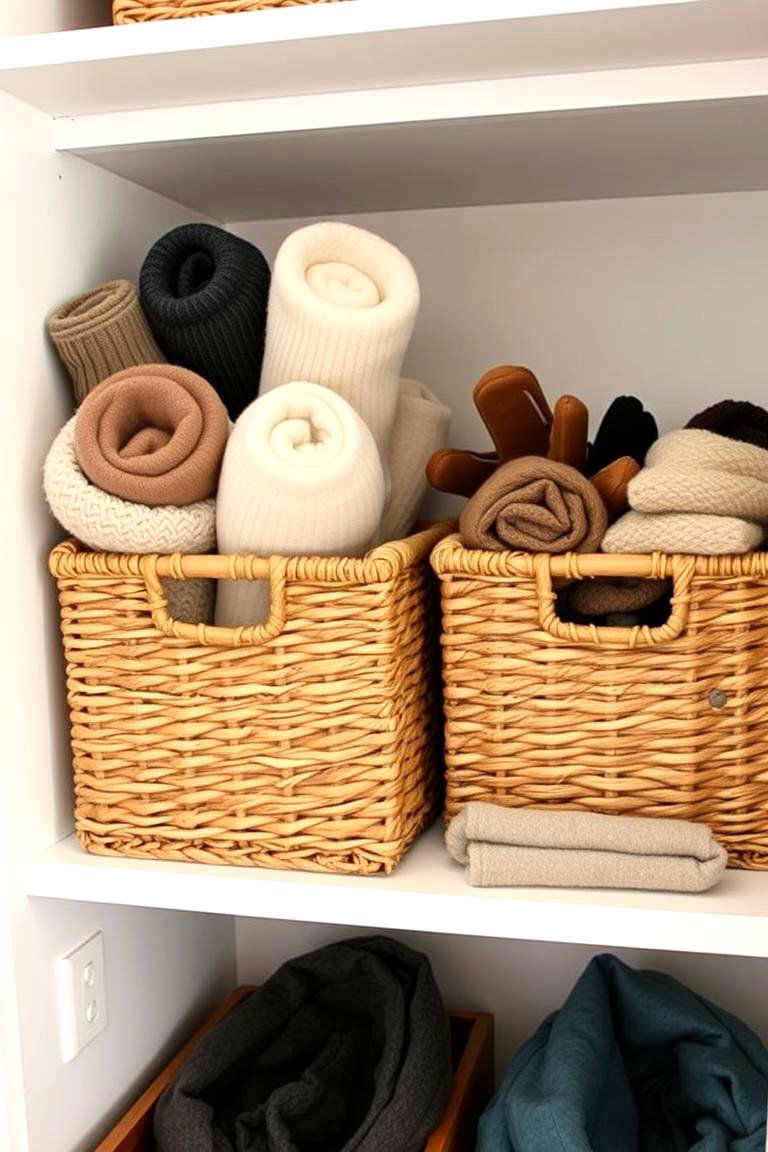 Use Baskets for Accessories - 24 Small Closet Storage Ideas