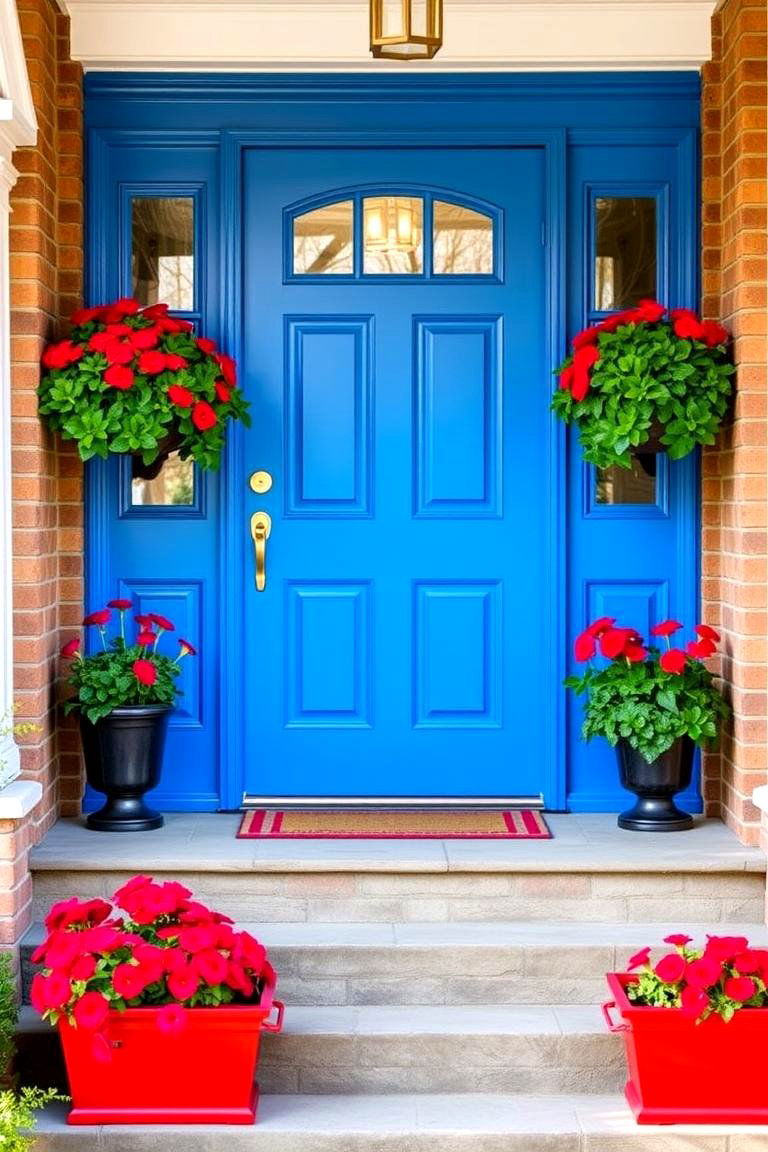 Use Bold Color Accents - 24 Front Step Ideas