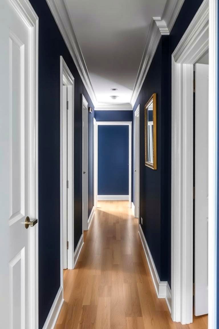 Use Bold Colors for a Statement Look - 24 Narrow Hallway Ideas