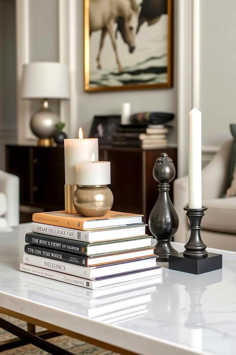 Use Books for Both Decoration and Function - 24 Entry Table Decor Ideas