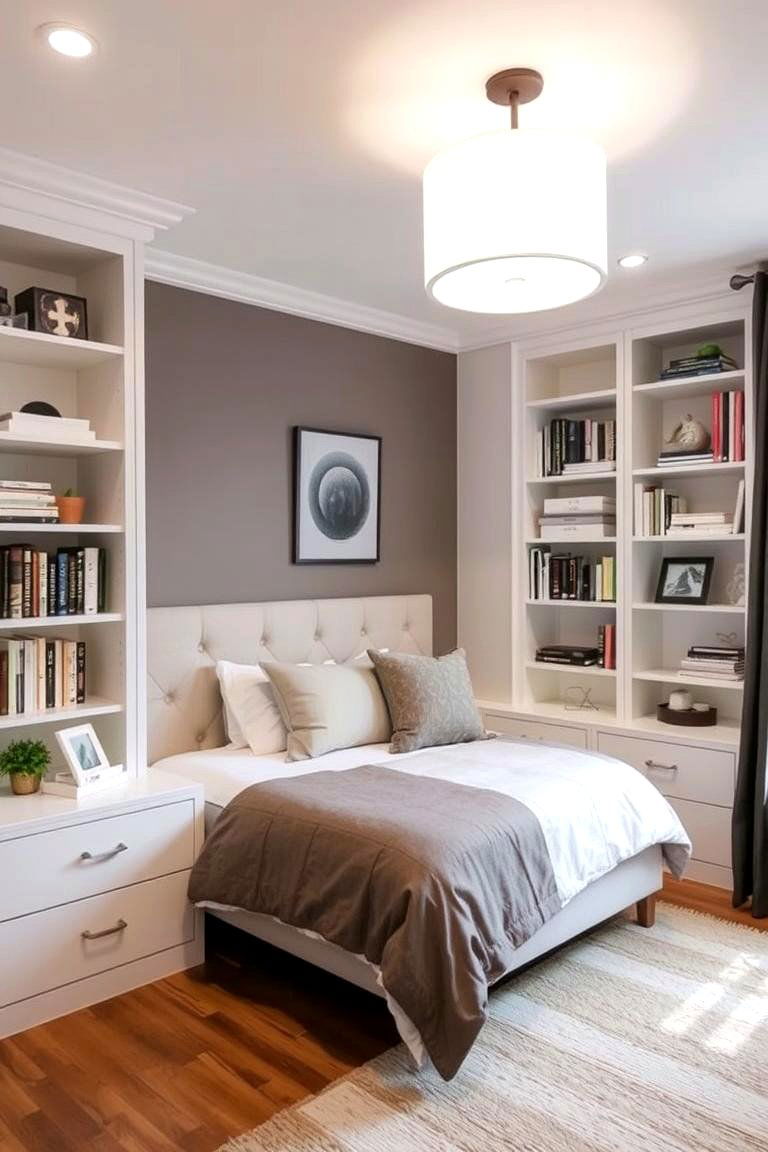 Use Built In Storage - 24 Small Guest Bedroom Ideas