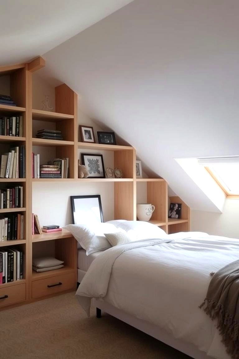 Use Built in Storage Solutions - 24 Attic Bedroom Ideas