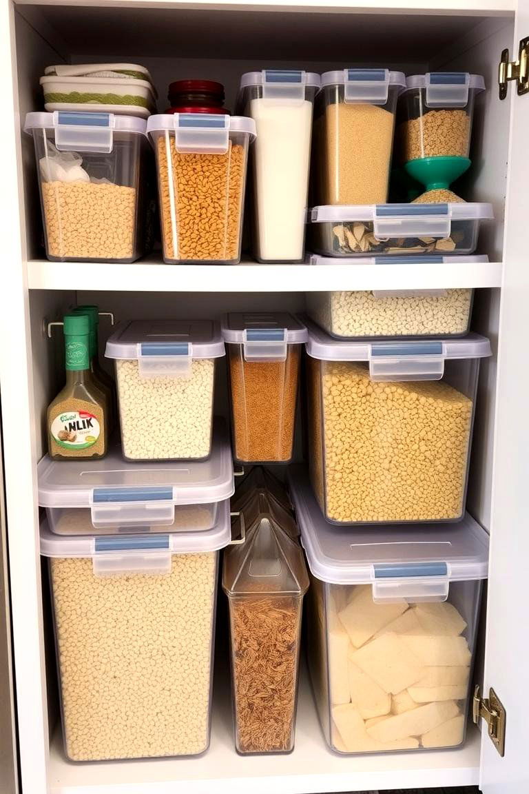 Use Clear Storage Containers - 24 Mobile Home Kitchen Ideas