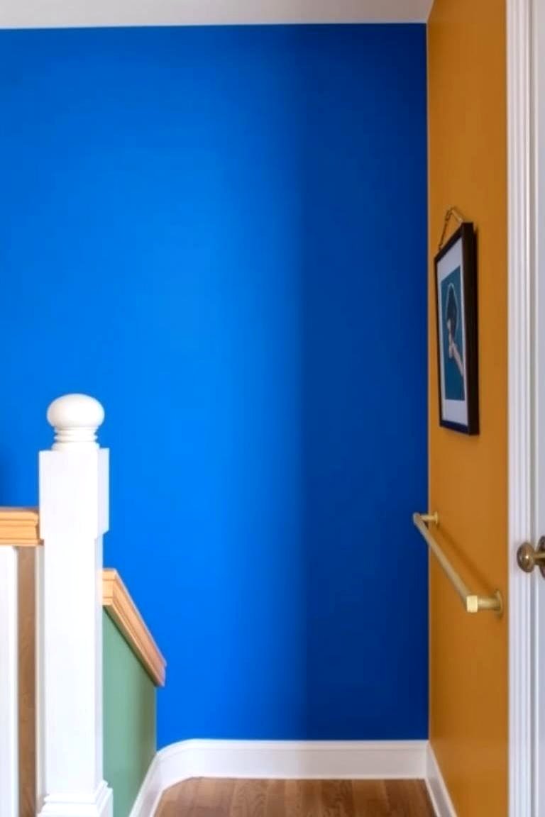 Use Colorful Walls - 24 Stair Landing Ideas