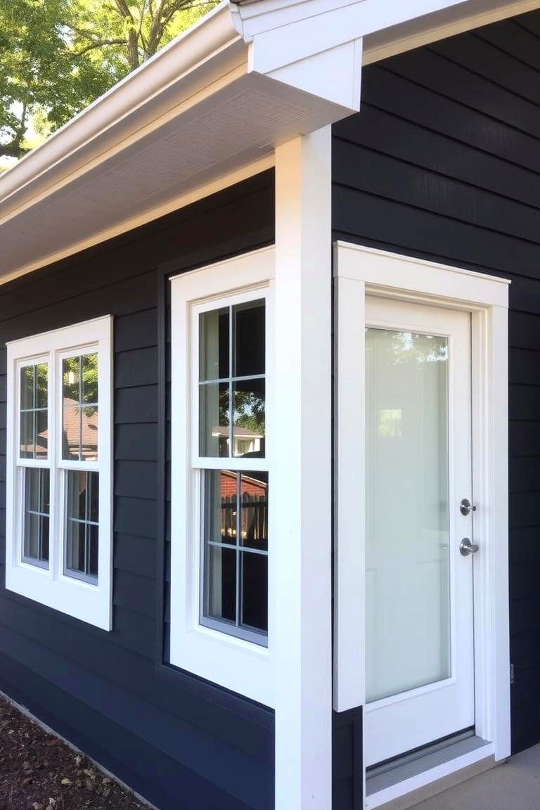 Use Contrasting Trim Colors - 24 Curb Appeal Inspiration for Ranch Homes