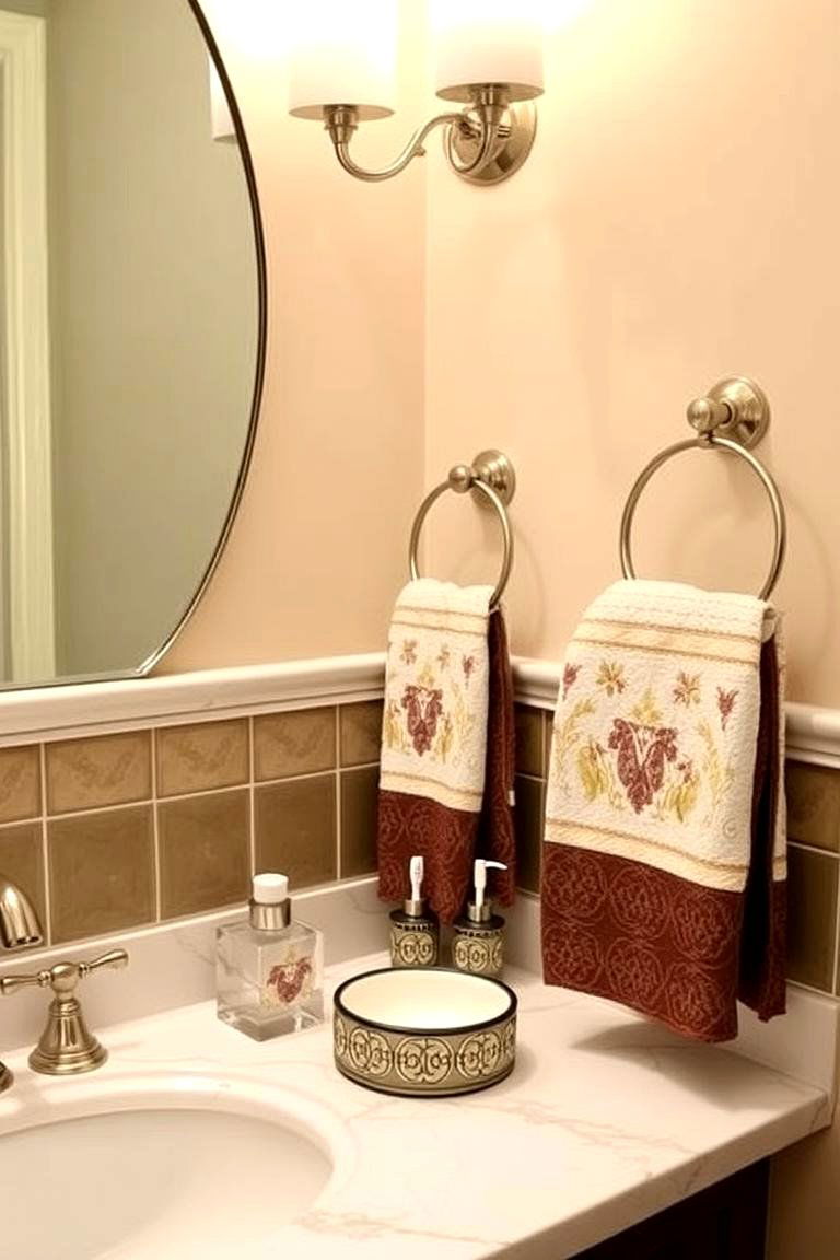Use Coordinating Accessories to Tie the Room Together - 24 Bathroom Staging Ideas