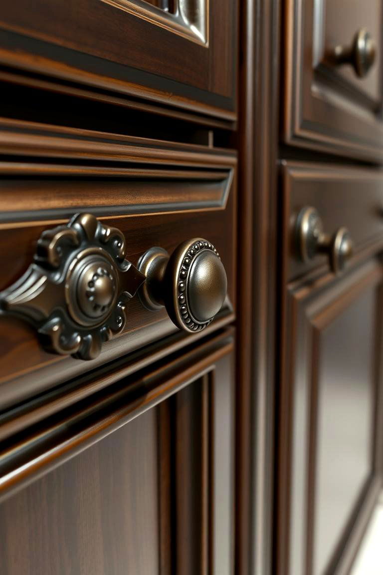 Use Dark Metal Hardware - 24 Gothic Kitchen Ideas
