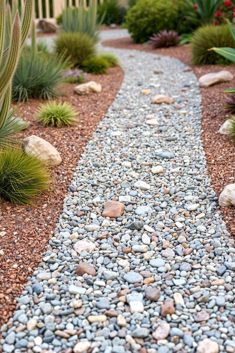Use Decorative Gravel and Stone - 24 Xeriscape Ideas