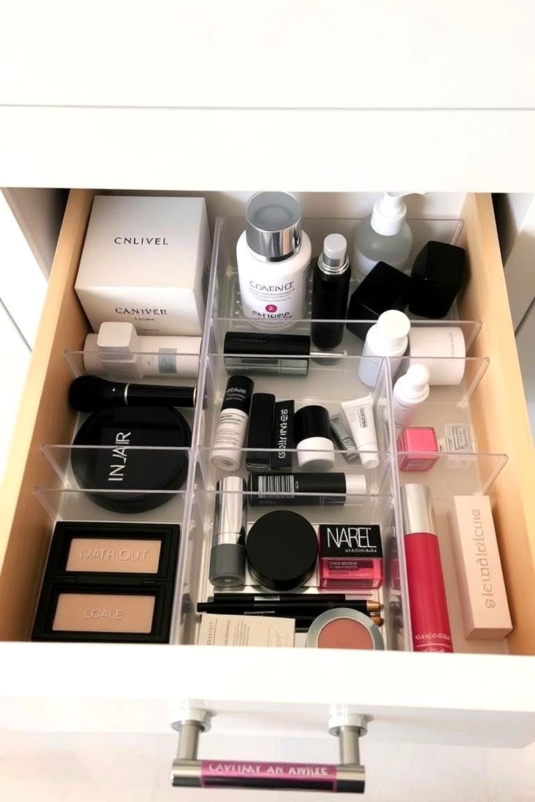 Use Dividers for Easy Categorization - 24 Bathroom Drawer Organization Ideas