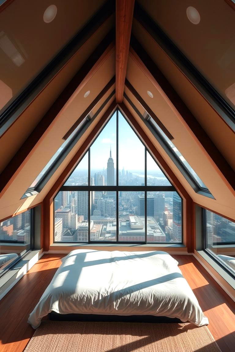 Use Floor to Ceiling Windows for Stunning Views - 24 Attic Bedroom Ideas