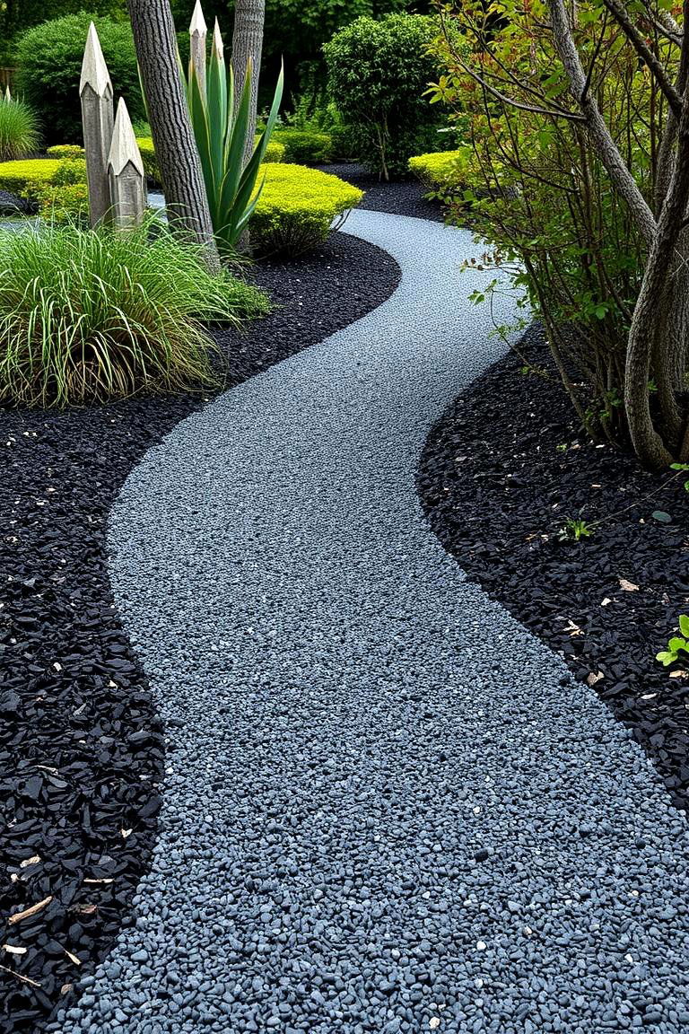 Use Gravel or Dark Mulch - 24 Gothic Garden Ideas
