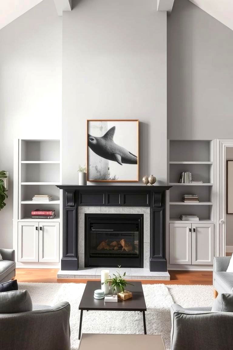 Use Grey to Highlight Architectural Features - 24 Grey Living Room Ideas