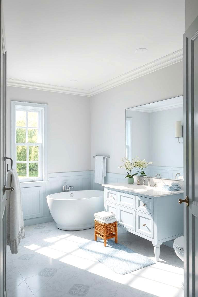 Use Light Colors to Open the Space - 24 Bathroom Decor Ideas
