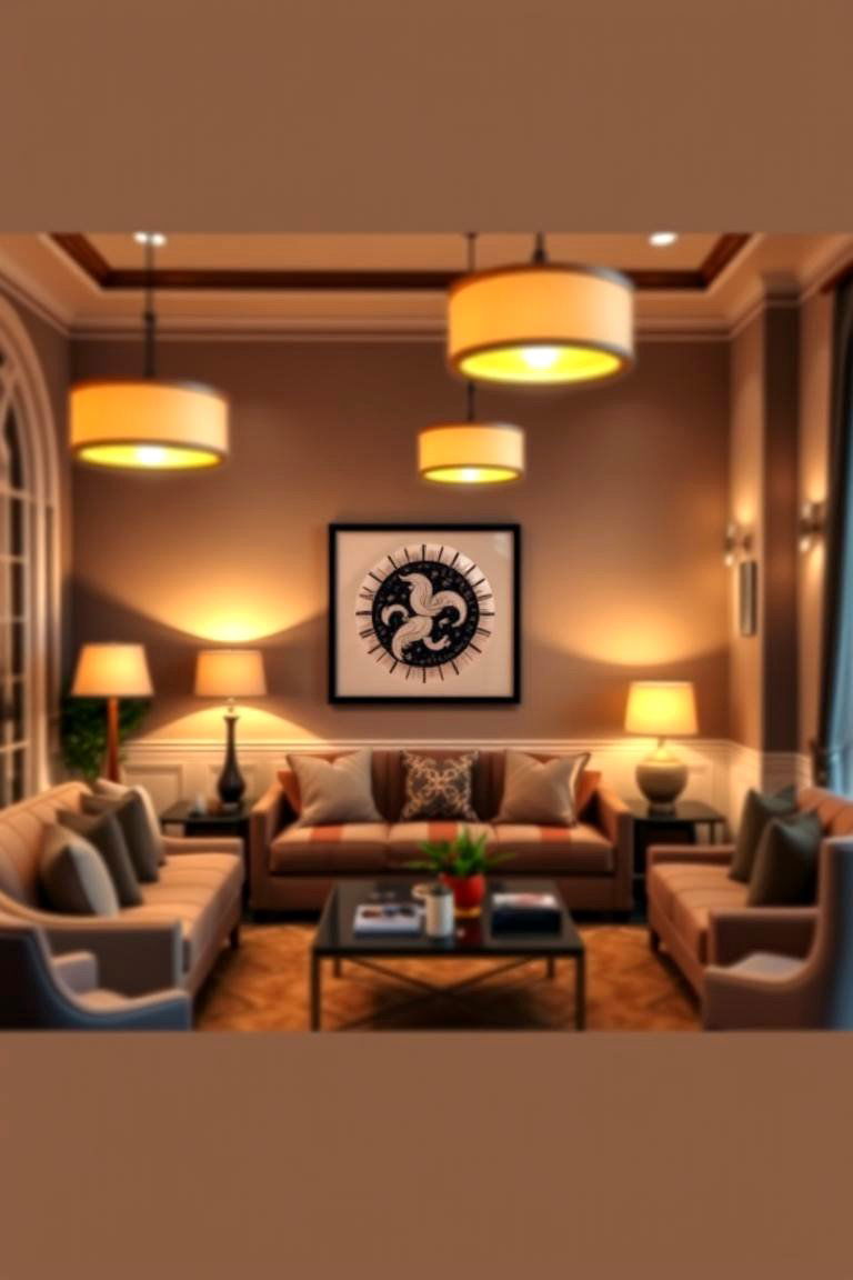 Use Light Fixtures to Define Spaces - 24 Awkward Living Room Layout Ideas