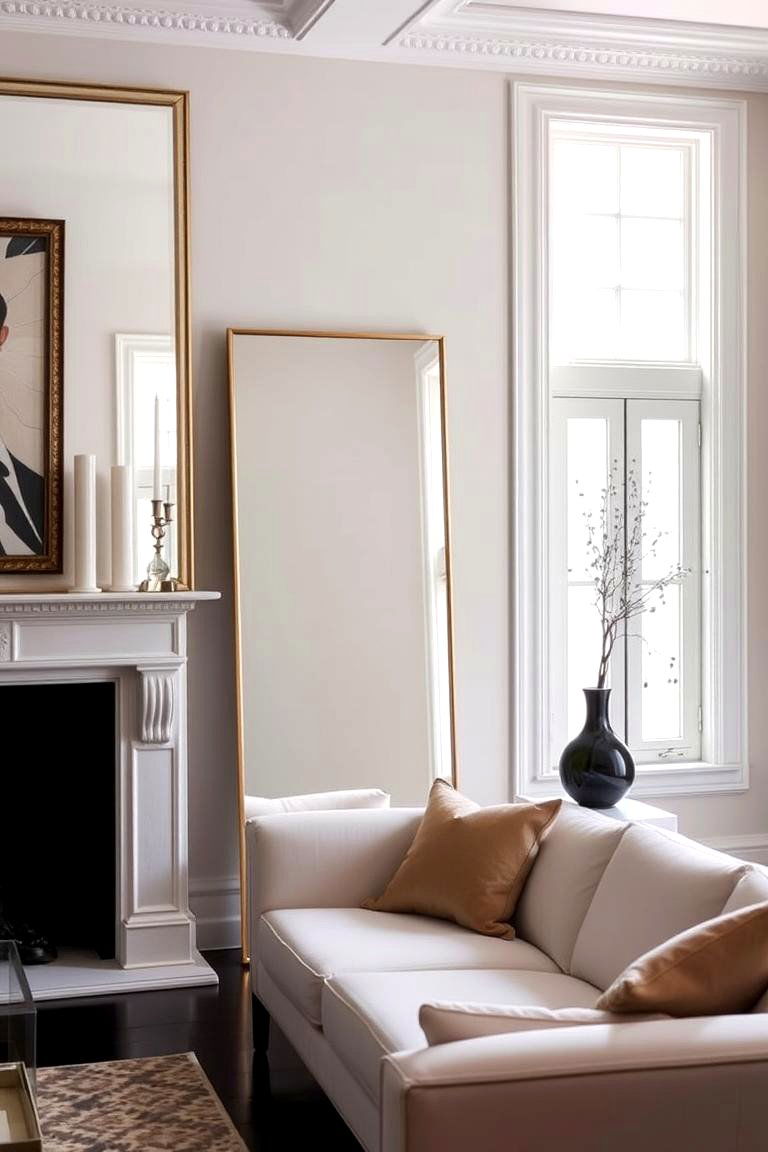 Use Mirrors to Create Space and Light - 24 Pinterest Living Room Decor Ideas