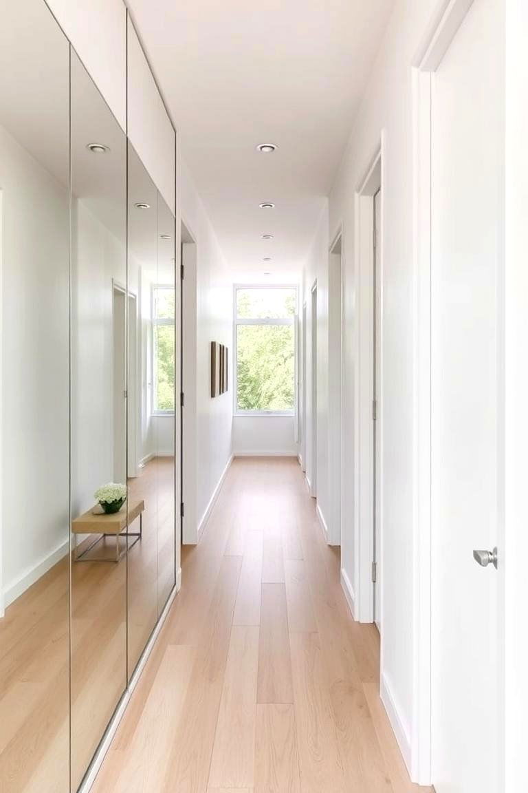 Use Mirrors to Create the Illusion of Space - 24 Narrow Hallway Ideas